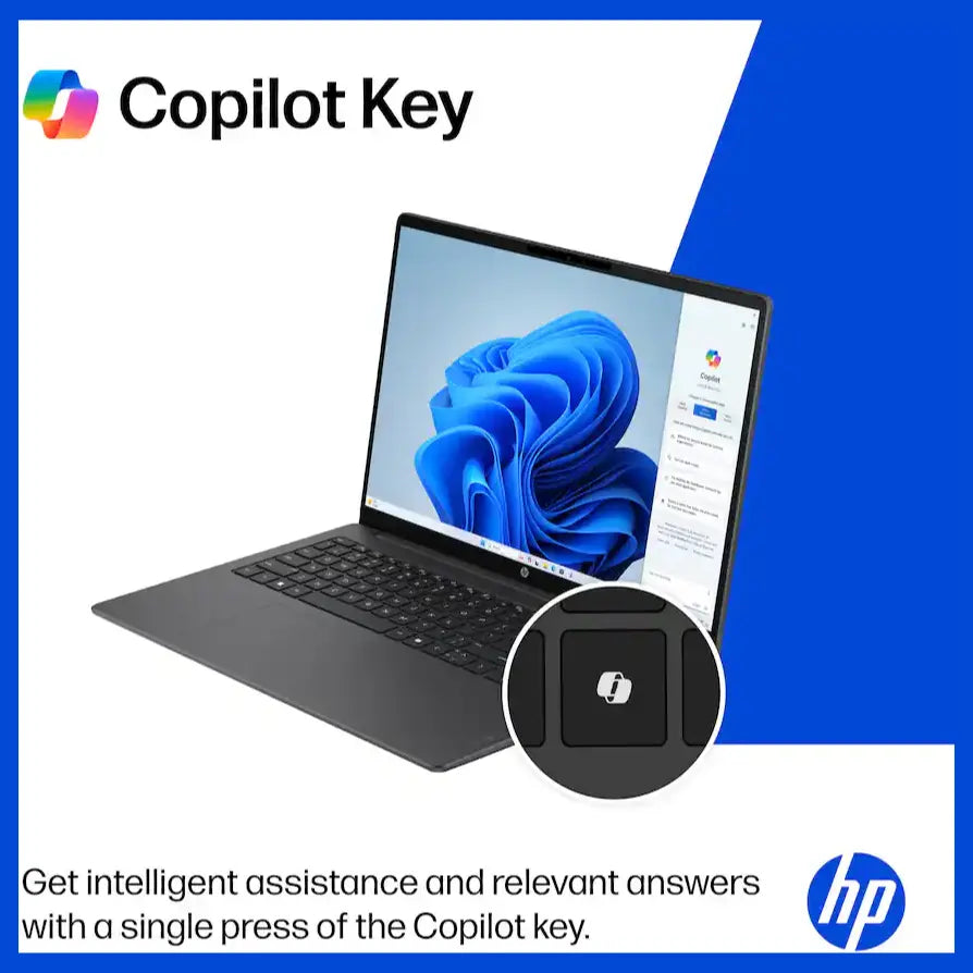 HP OmniBook 3 16-BU0305DX 16" 2K IPS Touchscreen Laptop, Intel Core Ultra 5 225U, 8GB DDR5 RAM, 512GB PCIe Gen4 NVMe M.2 SSD, Intel Graphics, Windows 11 Home, Mica Silver