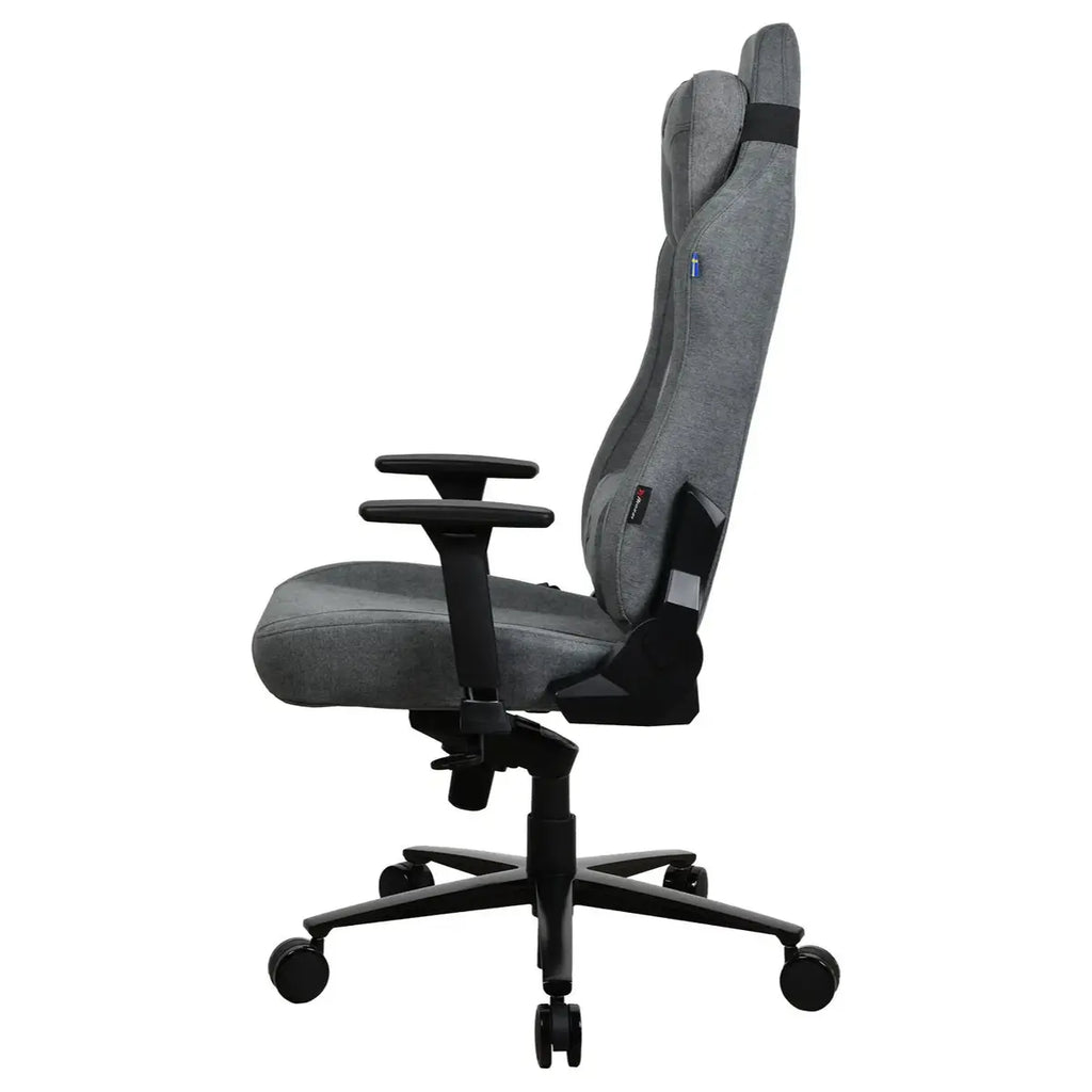 Arozzi Vernazza Soft Fabric Ergonomic Office and Gaming Chair, Durable Upholstery, Cold Cured Molded Foam, 3D Ergonomic Armrests, Adjustable Lumbar Pillow, Soft Neck and Lumbar Support Pillows, Ash Grey