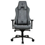 Arozzi Vernazza Soft Fabric Ergonomic Office and Gaming Chair, Durable Upholstery, Cold Cured Molded Foam, 3D Ergonomic Armrests, Adjustable Lumbar Pillow, Soft Neck and Lumbar Support Pillows, Ash Grey