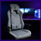 Arozzi Vernazza Soft Fabric Ergonomic Office and Gaming Chair, Durable Upholstery, Cold Cured Molded Foam, 3D Ergonomic Armrests, Pro Mechanism, Neck and Lumbar Support Pillows, Blue