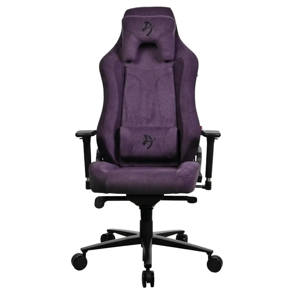 Arozzi Vernazza Soft Fabric Ergonomic Office and Gaming Chair, Durable Upholstery, Cold Cured Molded Foam, 3D Ergonomic Armrests, Pro Mechanism, Neck and Lumbar Support Pillows, Purple