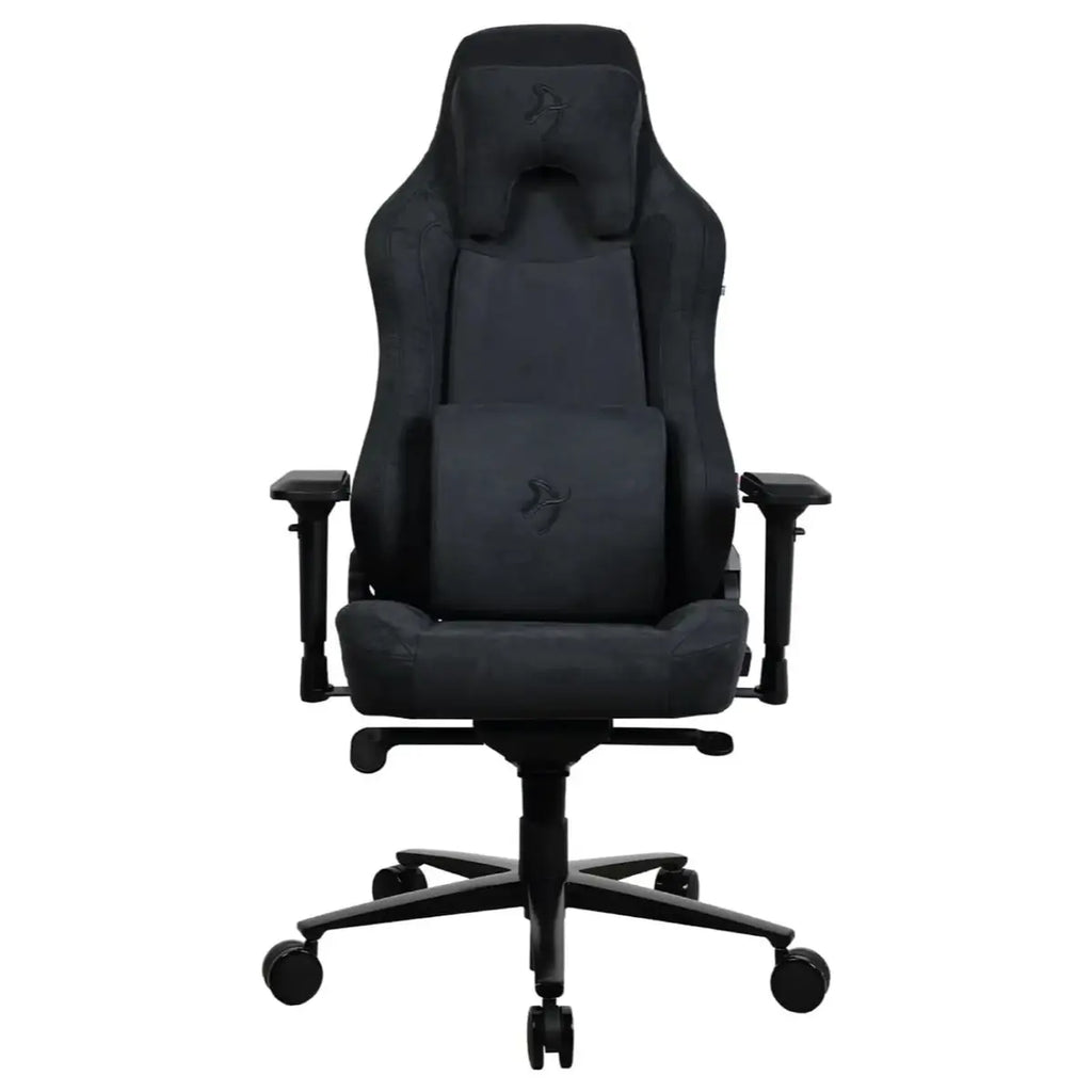Arozzi Vernazza Supersoft Office and Gaming Chair, Supersoft Upholstery With Unique Velvety Texture, Fluid-Repellant and Breathable, Memory Foam Lumbar Support, 4D Armrest, Pure Black