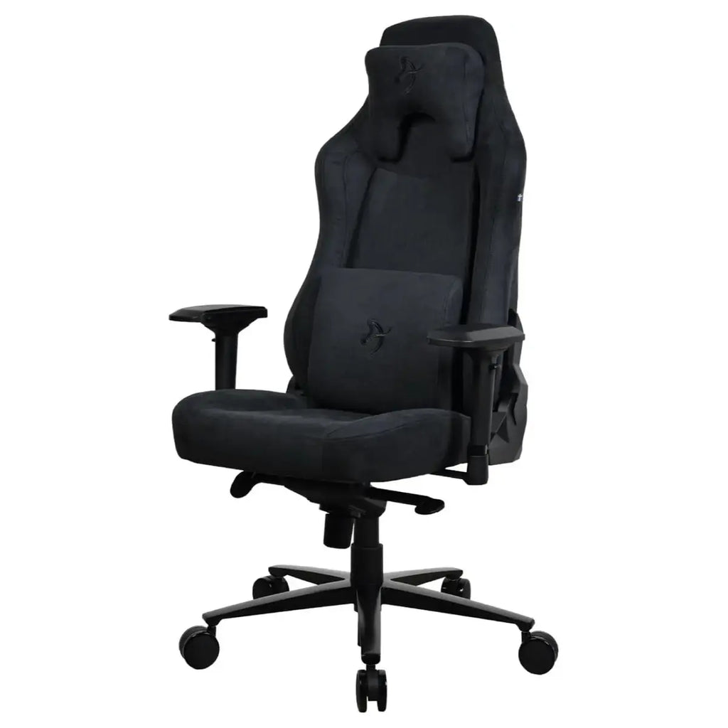 Arozzi Vernazza Supersoft Office and Gaming Chair, Supersoft Upholstery With Unique Velvety Texture, Fluid-Repellant and Breathable, Memory Foam Lumbar Support, 4D Armrest, Pure Black