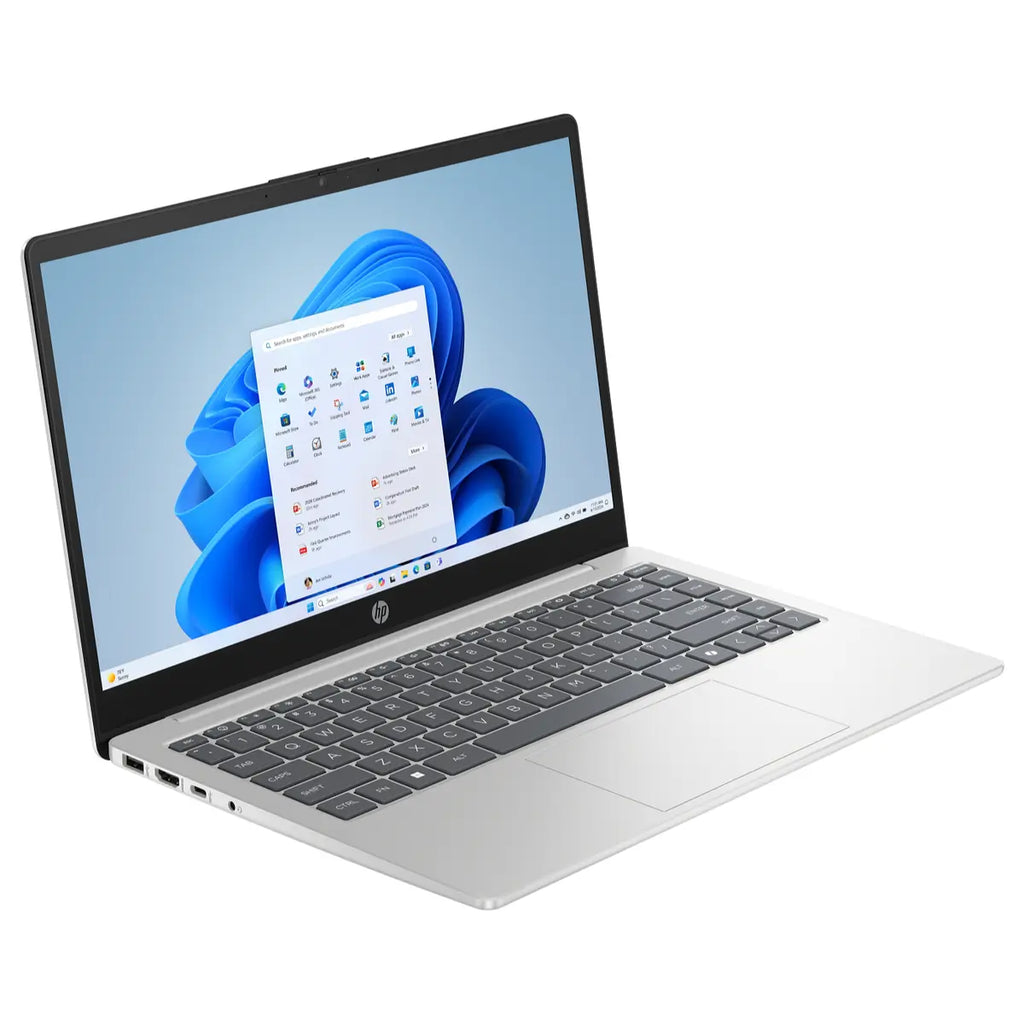 HP Laptop AI 14-HC0037NR, Intel Core Ultra 5 225U, 8GB DDR5 RAM, 256GB PCIe NVMe M.2 SSD, 14" FHD IPS 300 Nits, Windows 11 Home, Natural Silver