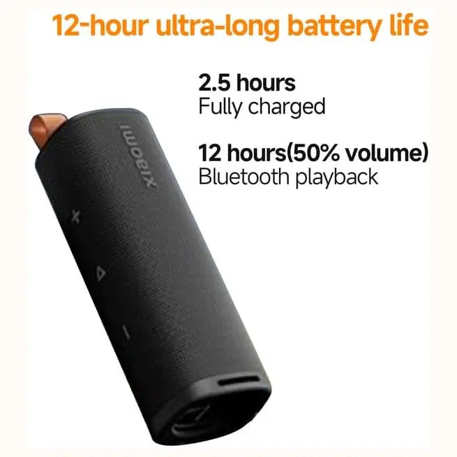 Xiaomi Sound Outdoor Portable Speaker, 30W High-Quality Sound, Dual Sound Modes Normal and Deep Bass, True Wireless Stereo, Bluetooth 5.4, Black