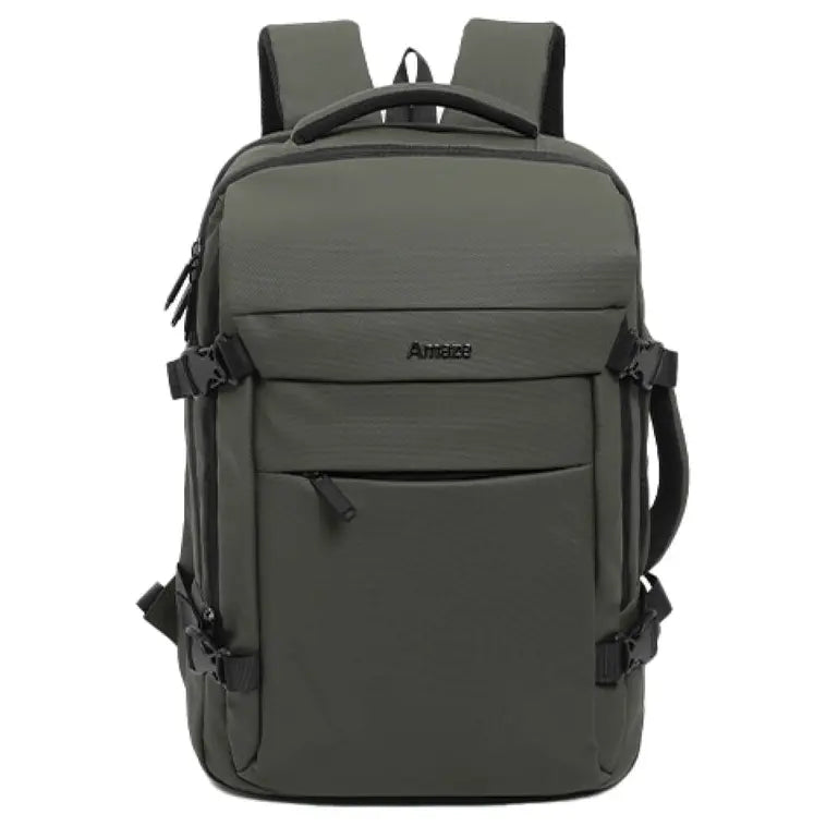 Amaze Workie Backpack, Fits Up to 15.6" Laptops, Multiple Pockets, Water-Resistant Coating, Adjustable Padded Shoulder Straps, Green A950