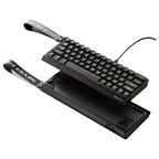 EWEADN DK63 Mechanical Keyboard, 63-Key Compact Layout, Tri-Mode Wired Bluetooth and 2.4GHz Wireless, Rainbow Lighting Effects, Black, Wired