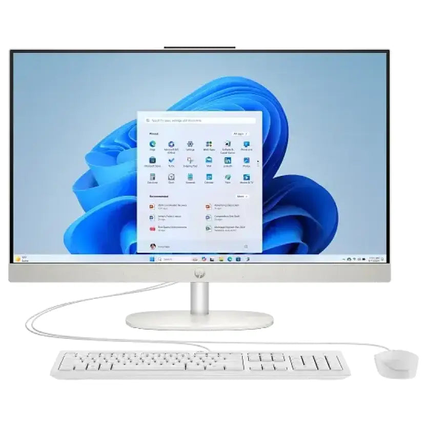 HP AIO 27-CR2013D All-in-One PC, Intel Core Ultra 7-255U, 16GB DDR5 RAM, 512GB SSD, Intel Integrated Graphics, 27" FHD IPS Touchscreen, Windows 11 Home, White