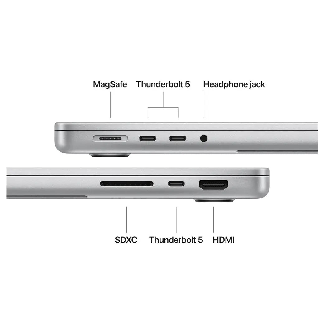 Apple MacBook Pro 14 Laptop, Apple M5 Pro 18-Core Chip, 24GB Unified RAM 2TB SSD, 14" 3024 x 1964 Liquid Retina XDR, 20-Core GPU 16-Core Neural Engine, macOS with Apple Intelligence, Space Black MGDT4