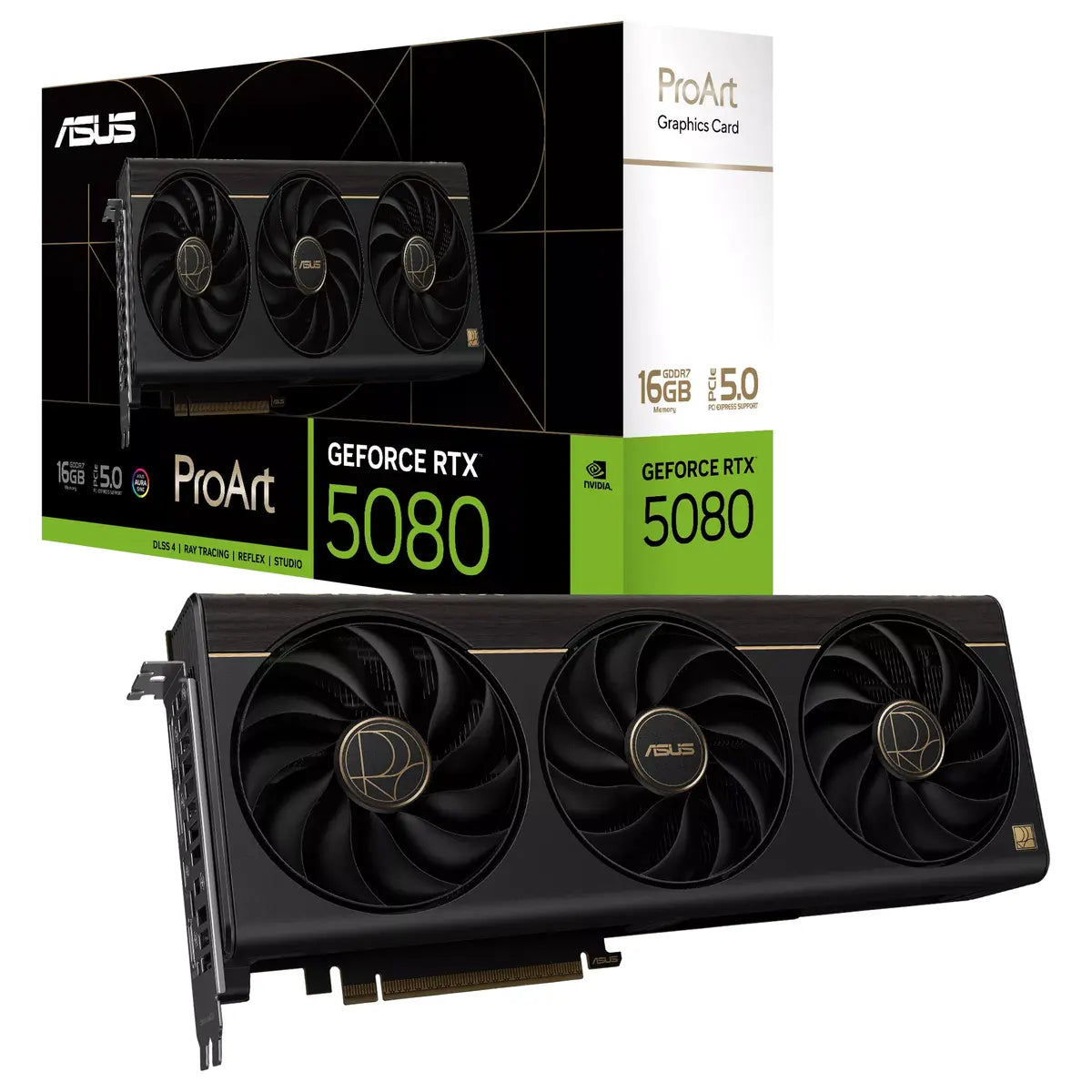 Asus ProArt GeForce RTX 5080 Graphics Card, 16GB GDDR7, 10752 CUDA Cores, PCI Express 5.0, PROART-RTX5080-16G