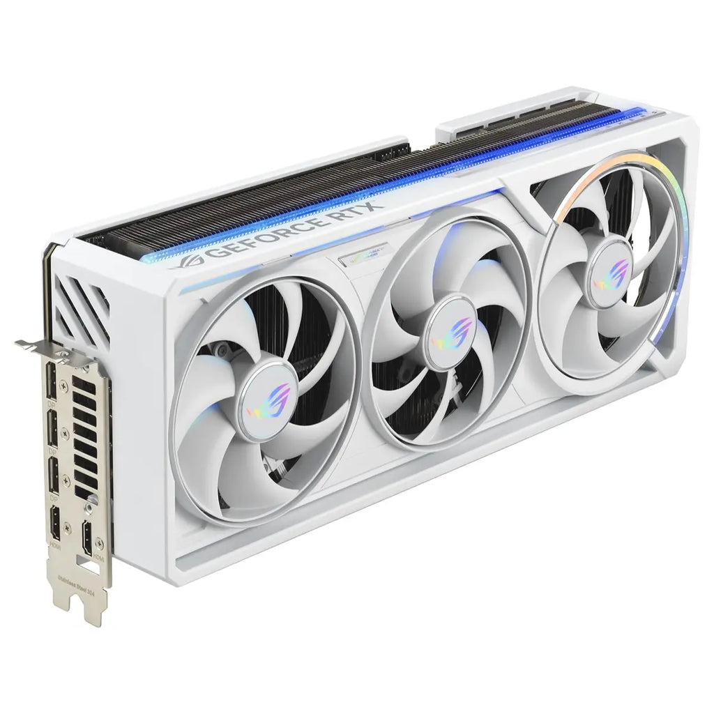 ASUS ROG Astral NVIDIA GeForce RTX 5080 Gaming Graphics Card, 16GB GDDR7, OC Mode 2790MHz, Quad-Fan Design Up to 20% Airflow and Pressure, 2x HDMI 2.1b and 3x DisplayPort 2.1b, White, ROG-ASTRAL-RTX5080-O16G-WHITE