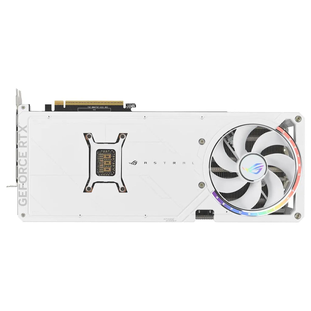ASUS ROG Astral NVIDIA GeForce RTX 5080 Gaming Graphics Card, 16GB GDDR7, OC Mode 2790MHz, Quad-Fan Design Up to 20% Airflow and Pressure, 2x HDMI 2.1b and 3x DisplayPort 2.1b, White, ROG-ASTRAL-RTX5080-O16G-WHITE