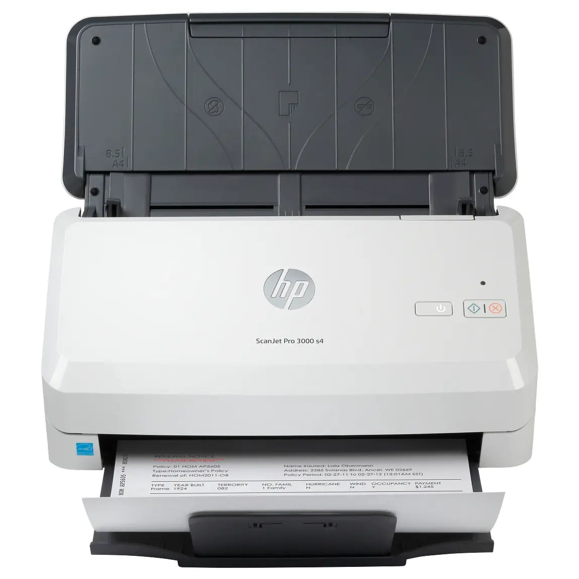 HP ScanJet Pro 3000 S4 Sheet-Feed Scanner, Up to 40ppm and 80IPM, 50-Sheet ADF, 600 x 600dpi, USB 3.0