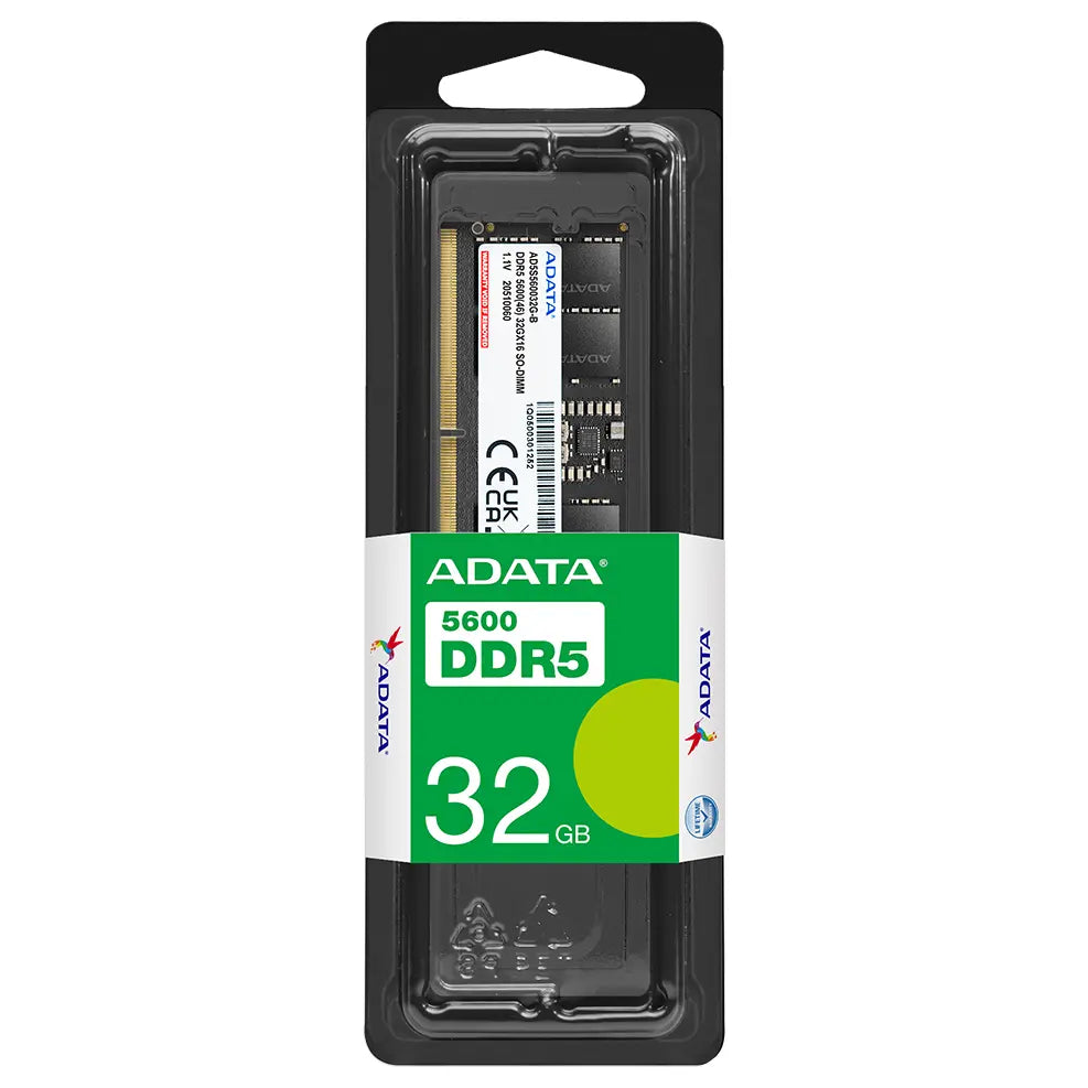 ADATA 32GB DDR5 SO-DIMM Laptop Memory, 5600MHz, CL46, AD5S560032G-S