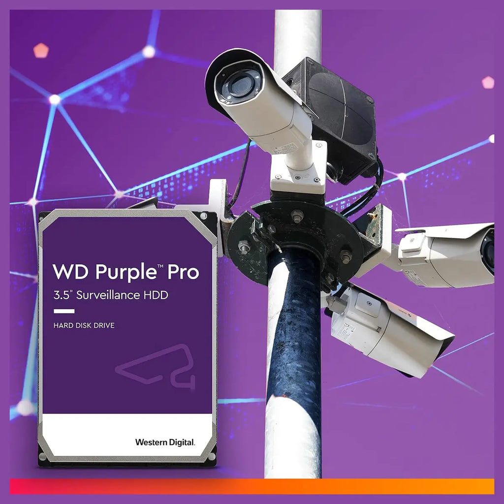 Western Digital WD Purple Pro Surveillance Internal Hard Drive HDD, 22TB, SATA 6Gb/s, 512MB Cache, 3.5 Inch, WD221PURP