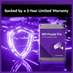 Western Digital WD Purple Pro Surveillance Internal Hard Drive HDD, 22TB, SATA 6Gb/s, 512MB Cache, 3.5 Inch, WD221PURP