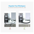 UGREEN Cable Zipper Tube Wire Organizer 25mm 3 Meter, PE Spiral Cable Sleeve for Office, Desk, TV, and Home Cable Management, Black 30819