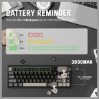 ATTACK SHARK X66 60% Wireless Gasket Mechanical Keyboard, Bluetooth and 2.4G Wireless and Type-C Wired, Hot-Swap 3 and 5-Pin, Pre-Lubed Strawberry Switch, 16.8 Million RGB, Starry Black