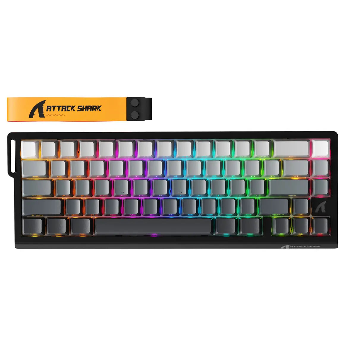 ATTACK SHARK X68PRO HE Wireless Rapid Trigger Keyboard, 60% Tri-Mode Wireless 8000Hz, 0.01mm RT Accuracy, Adjustable Actuation 0.1-3.4mm, Gradient Black