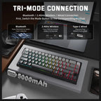 ATTACK SHARK X68PRO HE Wireless Rapid Trigger Keyboard, 60% Tri-Mode Wireless 8000Hz, 0.01mm RT Accuracy, Adjustable Actuation 0.1-3.4mm, Gradient Black