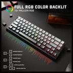 ATTACK SHARK X68PRO HE Wireless Rapid Trigger Keyboard, 60% Tri-Mode Wireless 8000Hz, 0.01mm RT Accuracy, Adjustable Actuation 0.1-3.4mm, Gradient Black