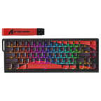 ATTACK SHARK X68PRO HE Wireless Rapid Trigger Keyboard, 60% Tri-Mode Wireless 8000Hz, 0.01mm RT Accuracy, Adjustable Actuation 0.1-3.4mm, RGB Backlight, Black and Red Contour Line