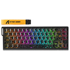 ATTACK SHARK X68PRO HE Wireless Rapid Trigger Keyboard, 60% Tri-Mode Wireless, 8000Hz Polling Rate 0.125ms Latency, 0.01mm RT Accuracy, Adjustable 0.1-3.4mm Actuation, Black Contour Line
