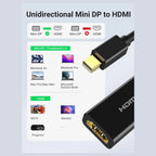 UGREEN 40360 4K Mini DisplayPort to HDMI Adapter, 3840x2160 at 30Hz, Audio and Video, 0.6ft