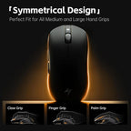 ATK Dragonfly A9 Pro Max Wireless Gaming Mouse, PAW3395 Ultra Sensor, Up to 42,000 DPI, 57g Lightweight, 200Hr Battery, 8K Polling, Tri-Mode, 5 Programmable Buttons, Black