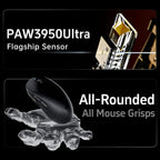 ATK Dragonfly A9 Pro Max 2.0 Wireless Gaming Mouse, PAW3395 Ultra Sensor, Up to 30,000 DPI, 57g Lightweight, Up to 200 Hours Battery, Tri-Mode 2.4G Bluetooth and Wired, White