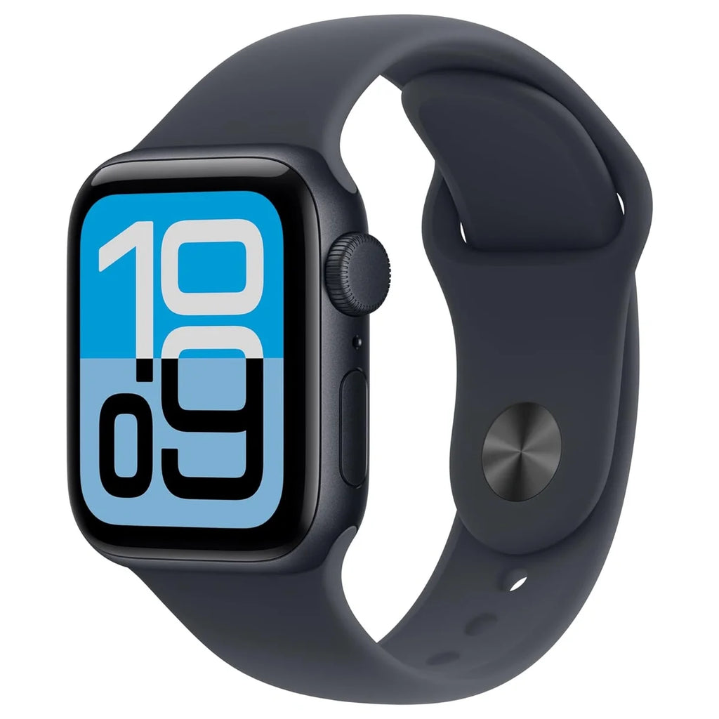 Apple Watch SE 3 GPS 40mm Smartwatch, Midnight Aluminum Case with Midnight Sport Band S/M, Fitness and Sleep Trackers, Heart Rate Monitor, Always-On Display, Water Resistant