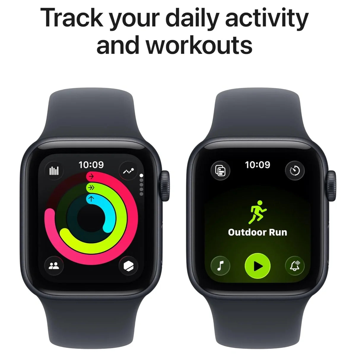 Apple Watch SE 3 GPS 40mm Smartwatch, Midnight Aluminum Case with Midnight Sport Band S/M, Fitness and Sleep Trackers, Heart Rate Monitor, Always-On Display, Water Resistant
