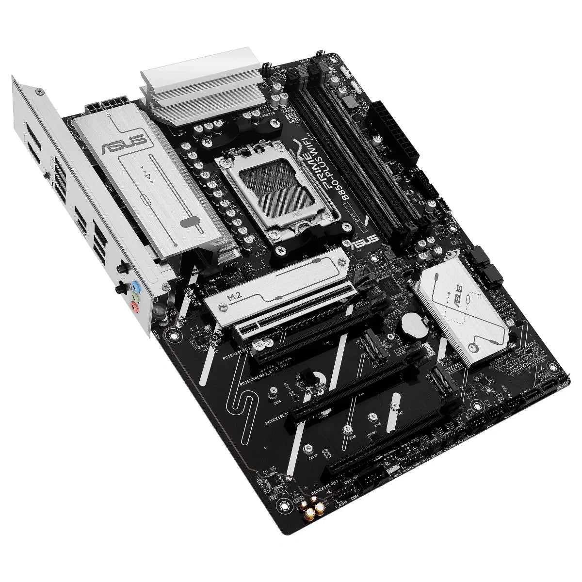 Asus PRIME B850-PLUS WIFI-CSM Motherboard, Socket AM5, AMD B850 Chipset, 4xDDR5 Up To 256GB 8000+MT/s OC, 3xM.2 and 4xSATA 6Gb/s, Wi-Fi 6E and Bluetooth V5.3