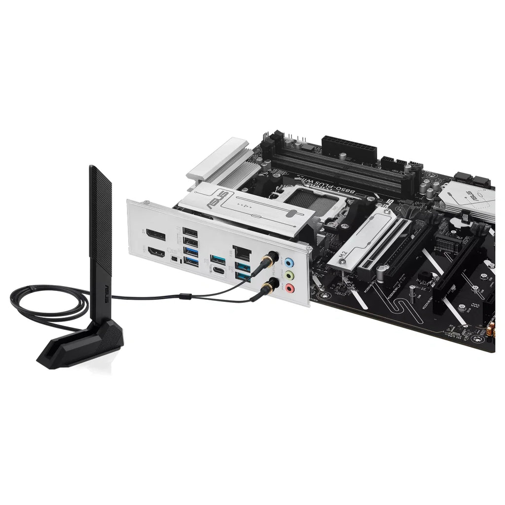 Asus PRIME B850-PLUS WIFI-CSM Motherboard, Socket AM5, AMD B850 Chipset, 4xDDR5 Up To 256GB 8000+MT/s OC, 3xM.2 and 4xSATA 6Gb/s, Wi-Fi 6E and Bluetooth V5.3