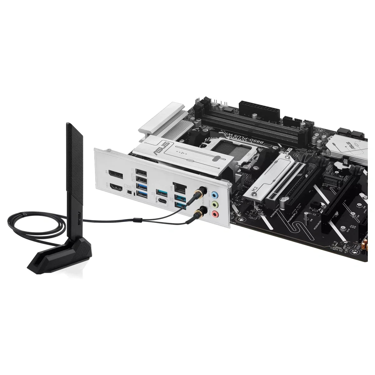 Asus PRIME B850-PLUS WIFI-CSM Motherboard, Socket AM5, AMD B850 Chipset, 4xDDR5 Up To 256GB 8000+MT/s OC, 3xM.2 and 4xSATA 6Gb/s, Wi-Fi 6E and Bluetooth V5.3