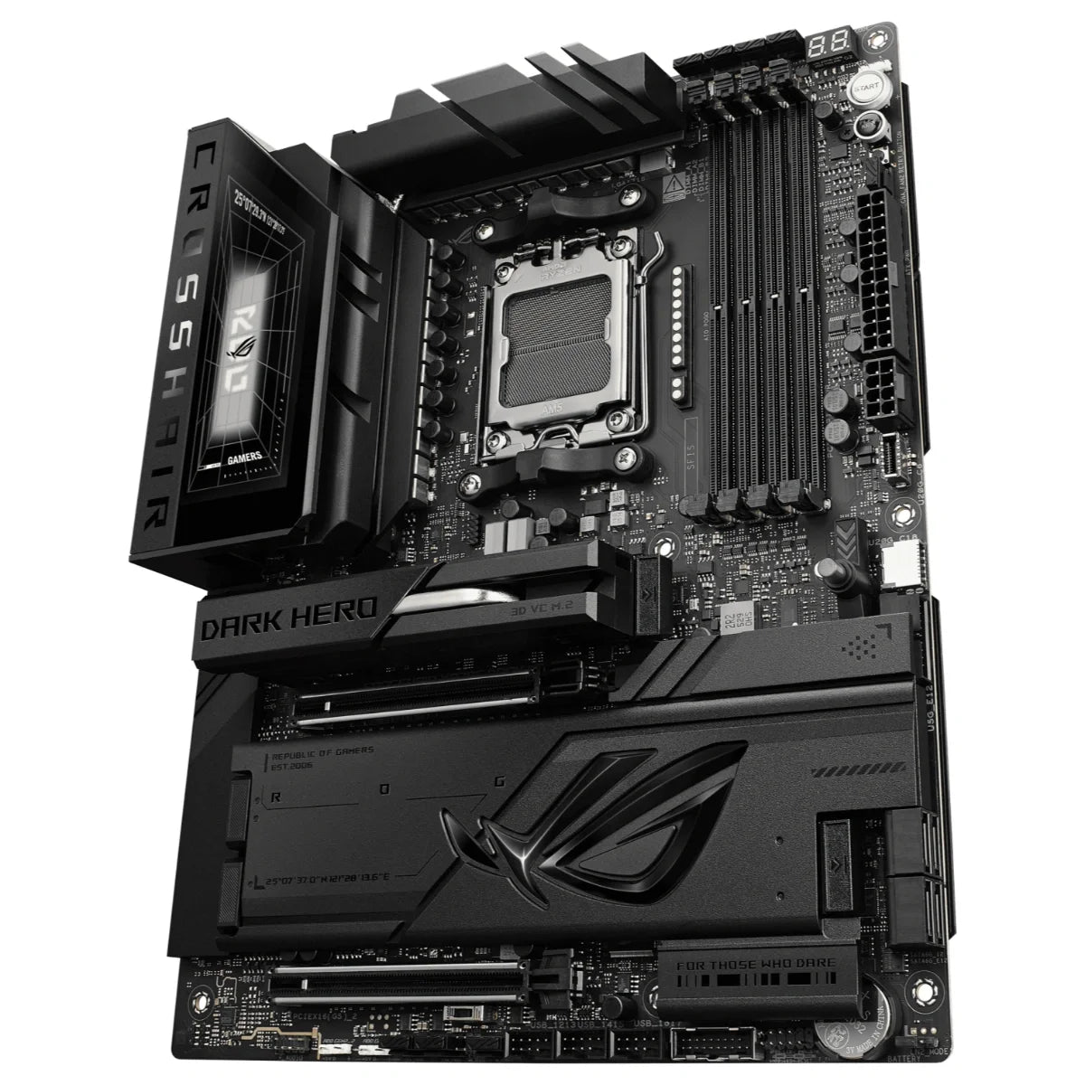 Asus ROG Crosshair X870E Dark Hero Motherboard, Socket AM5, AMD X870E Chipset, DDR5 256GB, PCIe 5.0 x16, 5x M.2, WiFi 7