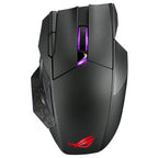 Asus ROG Spatha X Gaming Mouse, Wireless Dual-Mode Wired or 2.4GHz, 19000 DPI Optical Sensor, 1000Hz Polling Rate, 12 Programmable Buttons, Magnetic Charging Stand, Aura Sync RGB Lighting