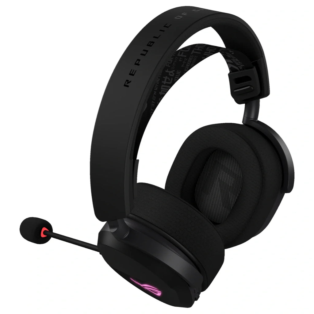 ASUS ROG PELTA Gaming Headset, Tri-Mode Bluetooth and 2.4GHz and USB-C, 50mm Titanium-Plated Drivers, 10mm Super-Wideband Boom Mic, Up to 70 Hours Battery, Aura Sync RGB, Black