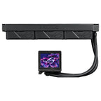 ASUS ROG RYUJIN III 360 ARGB Extreme CPU Liquid Cooler, 3.5 Inch 480p 60Hz Full Color LCD, 3x120mm ROG Magnetic Daisy-chainable Fans Up To 2800RPM, Copper CPU Plate, AM5 AM4 LGA1851 1700 1200 115x