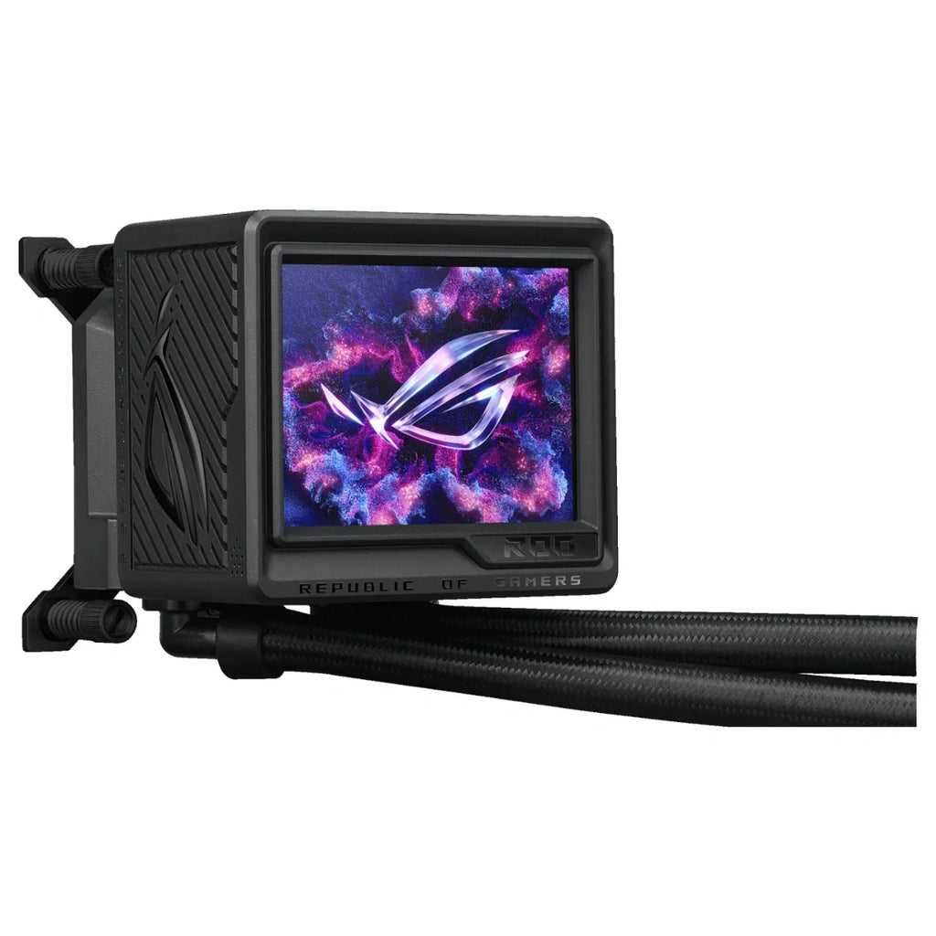 ASUS ROG RYUJIN III 360 ARGB Extreme CPU Liquid Cooler, 3.5 Inch 480p 60Hz Full Color LCD, 3x120mm ROG Magnetic Daisy-chainable Fans Up To 2800RPM, Copper CPU Plate, AM5 AM4 LGA1851 1700 1200 115x