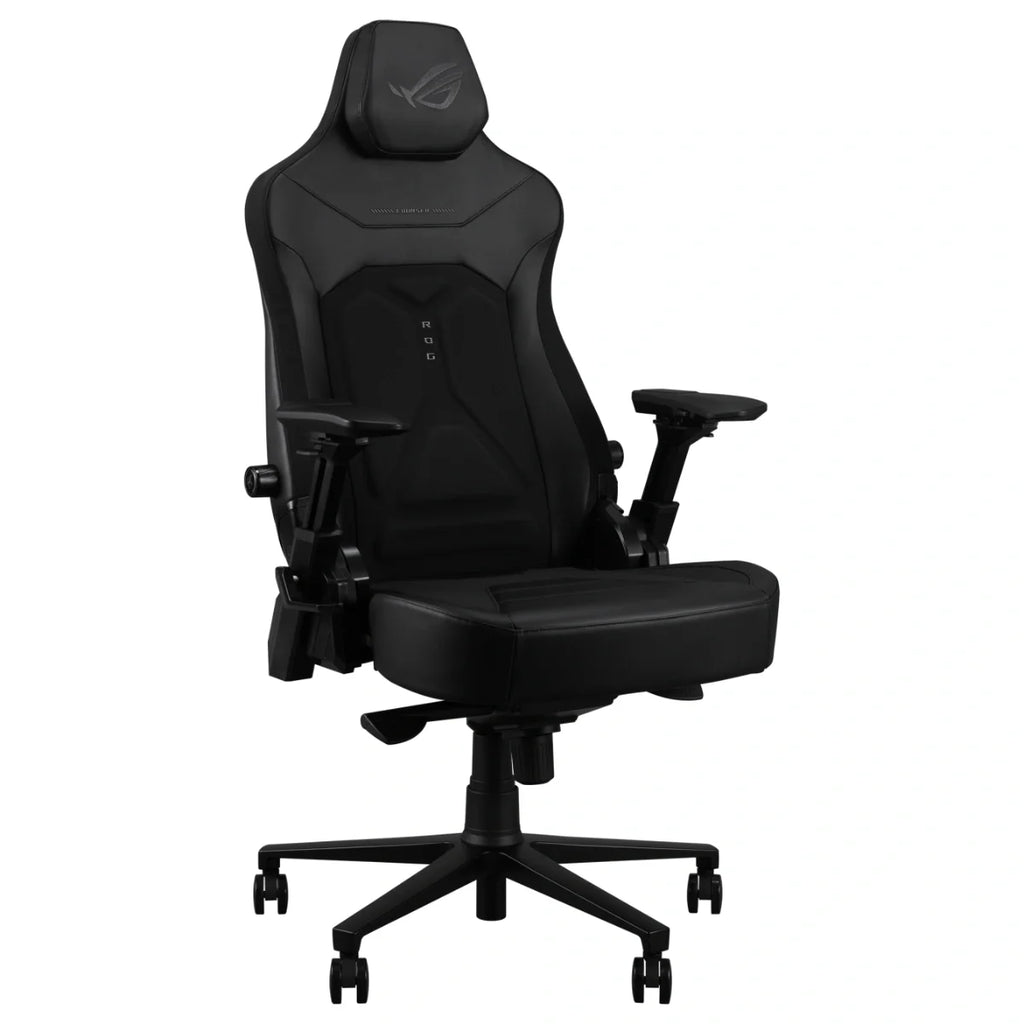 ASUS ROG Courser Core Gaming Chair, Dynamic Synchronized Recline, Up to 155 Degree Recline, 4D Armrests, Adjustable Cold-Pressed Lumbar Pad, Ultrawide Seat, Magnetic Headrest