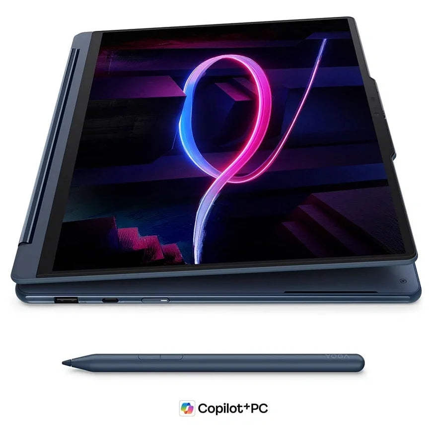 Lenovo Yoga 9i 2-in-1 Aura Edition, Intel Core Ultra 7 355 Up to 4.7GHz, 32GB LPDDR5X-7467 RAM, 1TB PCIe 4.0 NVMe SSD, 14" 2.8K OLED 120Hz Touch, Windows 11 Home, Cosmic Blue, 83SE0009AX (Official Warranty)