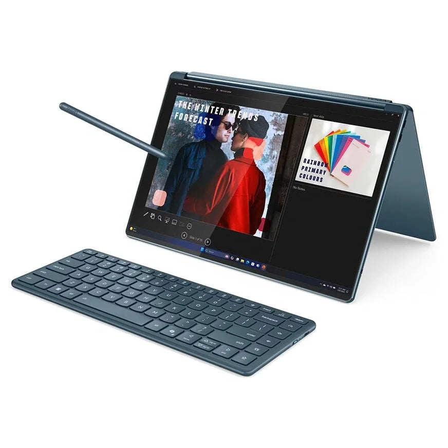 Lenovo Yoga Book 9i, Intel Core Ultra 9 285H Up to 5.4GHz, 32GB LPDDR5X-8400 RAM, 1TB PCIe 4.0 NVMe SSD, Intel Arc 140T, Dual 14" 2.8K OLED 120Hz Touch, Windows 11 Home, Tidal Teal, 83KJ0047AX (Official Warranty)