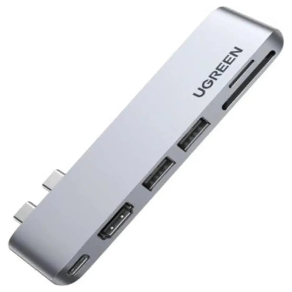 Ugreen USB-C 6-in-2 Hub for MacBook Pro and Air, 4K HDMI 30Hz, Thunderbolt 3, 100W PD, 2 USB 3.0 5Gbps, SD and TF 100MB/S, 80856