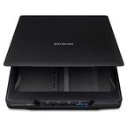 Epson Perfection V39 II Color Photo and Document Flatbed Scanner, 4800 DPI Optical Resolution, USB-Powered, High-Rise Removable Lid, Built-In Kickstand
