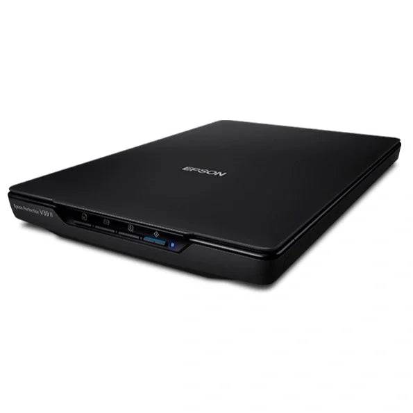 Epson Perfection V39 II Color Photo and Document Flatbed Scanner, 4800 DPI Optical Resolution, USB-Powered, High-Rise Removable Lid, Built-In Kickstand