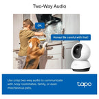 TP-Link Tapo C220 Pan and Tilt AI Home Security Wi-Fi Camera, 2K 4MP QHD, 360 Degree Horizontal and 114 Degree Vertical, Night Vision Up to 30ft, Two-Way Audio