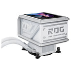 ASUS ROG Ryuo IV SLC 360 ARGB White Edition CPU Liquid Cooler, 6.67" AMOLED Display, 360mm Radiator, 3x120mm PWM Fans 800-2650RPM, AM5 and LGA 1851, White