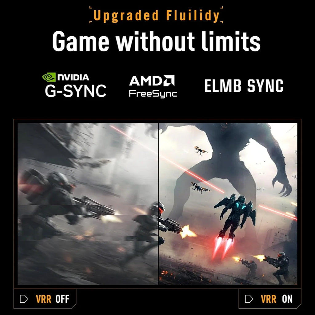 ASUS TUF Gaming VG27UQEL5A 27 Inch 4K 3840 x 2160 Fast IPS Monitor, Dual Mode 4K 80Hz or FHD 310Hz, 0.3ms GTG, ELMB, G-SYNC Compatible and FreeSync, 120% sRGB