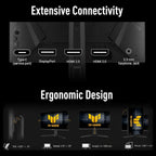 ASUS TUF Gaming VG27UQEL5A 27 Inch 4K 3840 x 2160 Fast IPS Monitor, Dual Mode 4K 80Hz or FHD 310Hz, 0.3ms GTG, ELMB, G-SYNC Compatible and FreeSync, 120% sRGB
